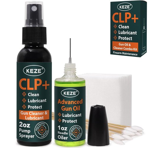 Keze Gun Oil CLP Cleaner & Lubricant Kit - 2 oz. Fine Mist Sprayer & 1 oz. Needle Oiler