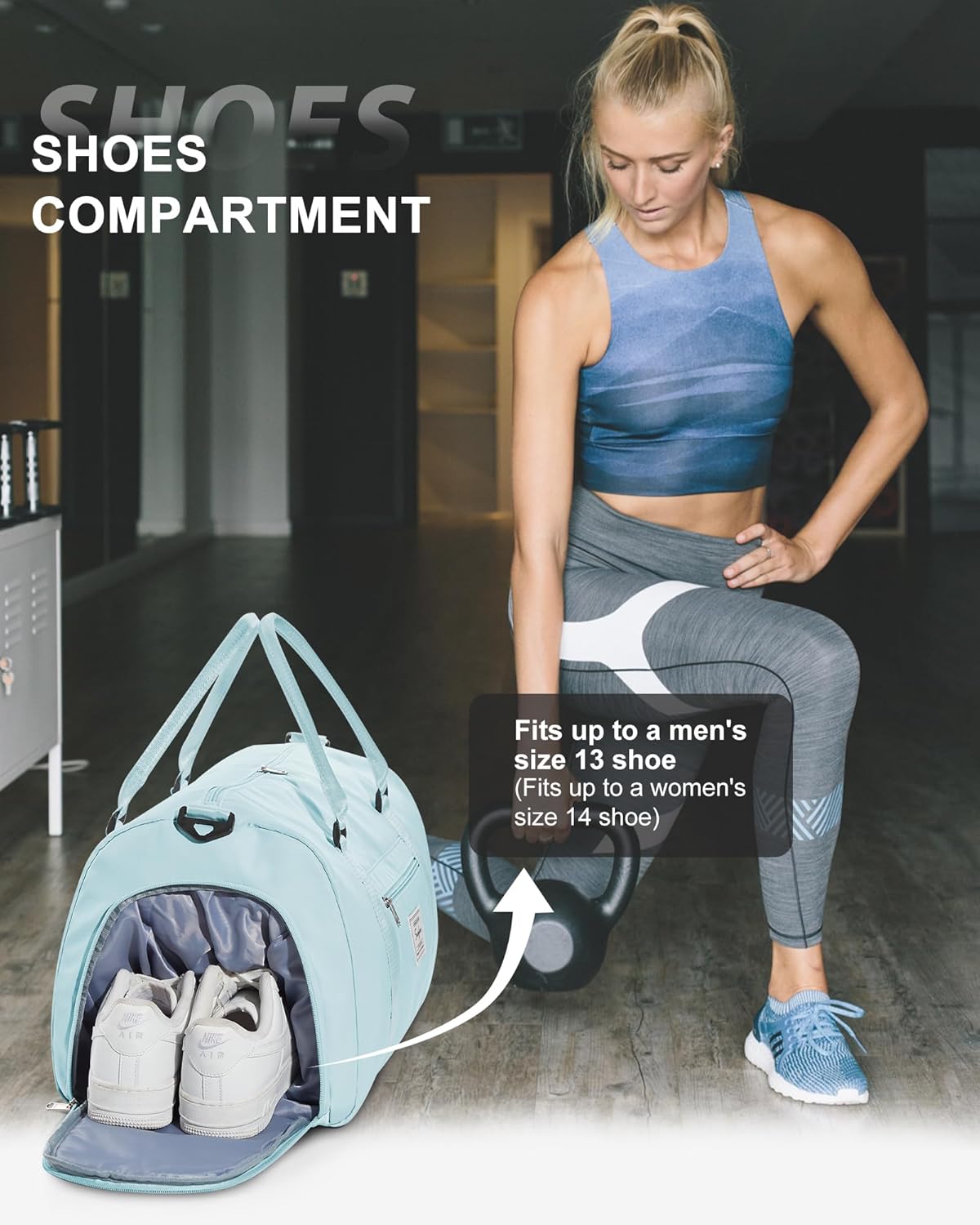 Skiennix Women's Gym Bag - Versatile Travel Duffel Tote for Weekend Getaways | Stylish & Spacious