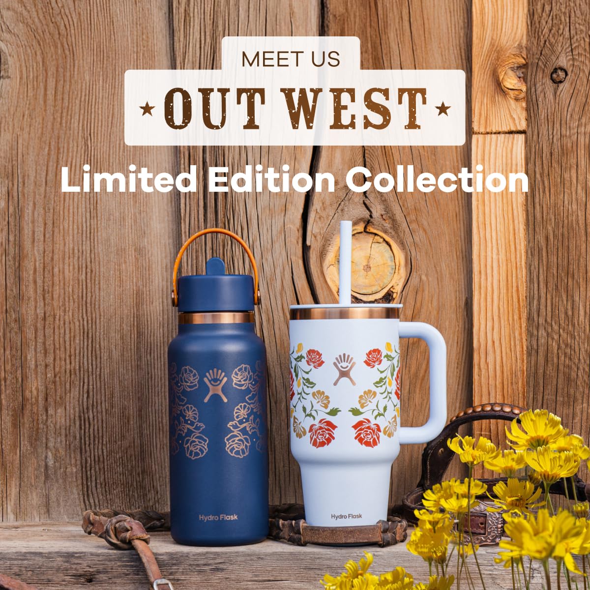 Hydro Flask 40 Oz Travel Tumbler with Handle, Lid and Straw - Insulated Stainless Steel in Western Dark Blue