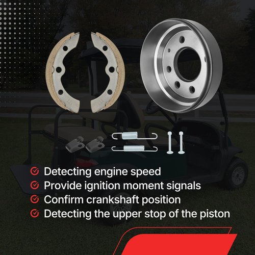 Fit4drive Golf Cart Brake Drum/Hub and Brake Shoes Spring Kit Fit for Club Car DS 1995-Up &Precedent 2004-Up, OEM#101791101, 101823201, 1011466/10181630 (101791101)
