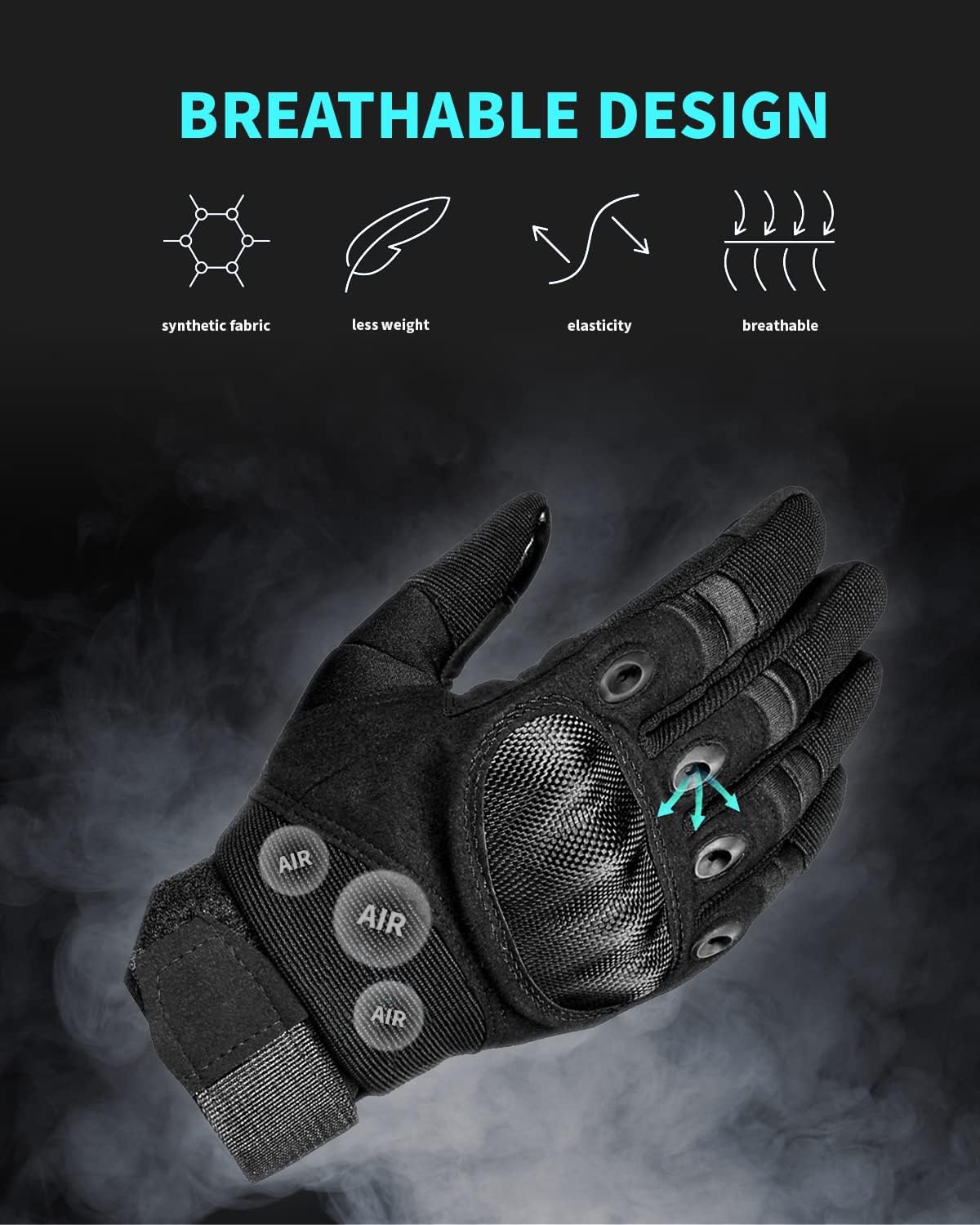 Skiennix Tactical Gloves - Hard Shell Knuckle Protection & Leather Palm for Men | Ideal for Shooting, Motorcycle, and Sports