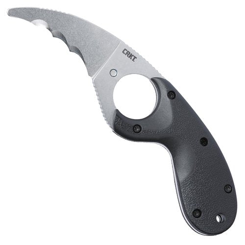 CRKT Bear Claw Fixed Blade Knife with Sheath: Hawkbill with AUS 8 Steel Blade, Glass-Reinforced Nylon Handle, 2511