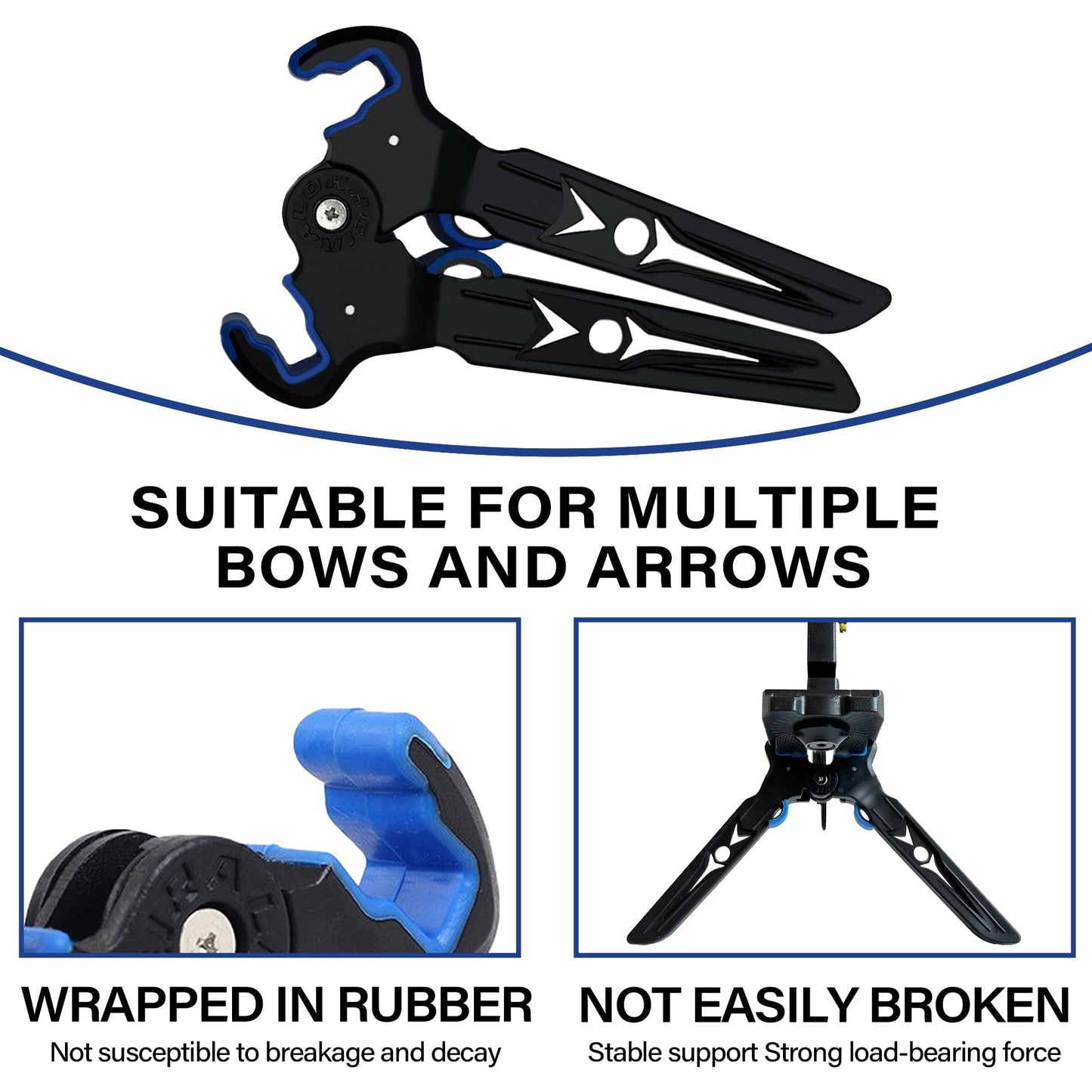 XENVOXI Bow Stand for Compound Bow Arrow Eight Bow Holder Composite Archery Rubber Holder Straight Draw Recurve Bow Landing Bow Holder Support Bracket