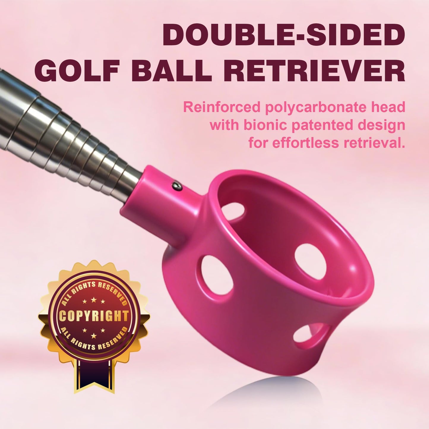 Josongslax Golf Ball Retriever Telescopic for Water, 9/12/15/20Ft GolfBall Grabber Tool, Golf Accessories Gifts for Women, Men & Golfers, Golf Balls Picker with Stainless Steel Shaft & Rubber Grip