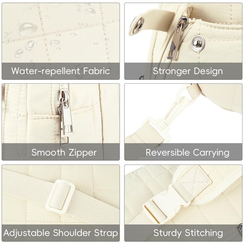 CLUCI Pickleball Bag for Women, Quilted Crossbody Bags for Women Men, Puffer Travel Sling Chest Bag