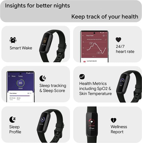 Fitbit Inspire 3 Activity Tracker - Black | Heart Rate, Sleep Tracking & Workout Intensity, Includes Bands & Accessories