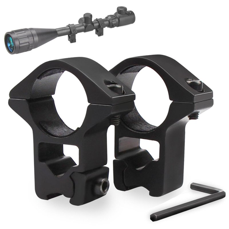 Modkin 11 mm Dovetail Scope Mounts for 1'' Scope Tube High Profile for Airguns or Premium .22 Rifles, 2 Pieces