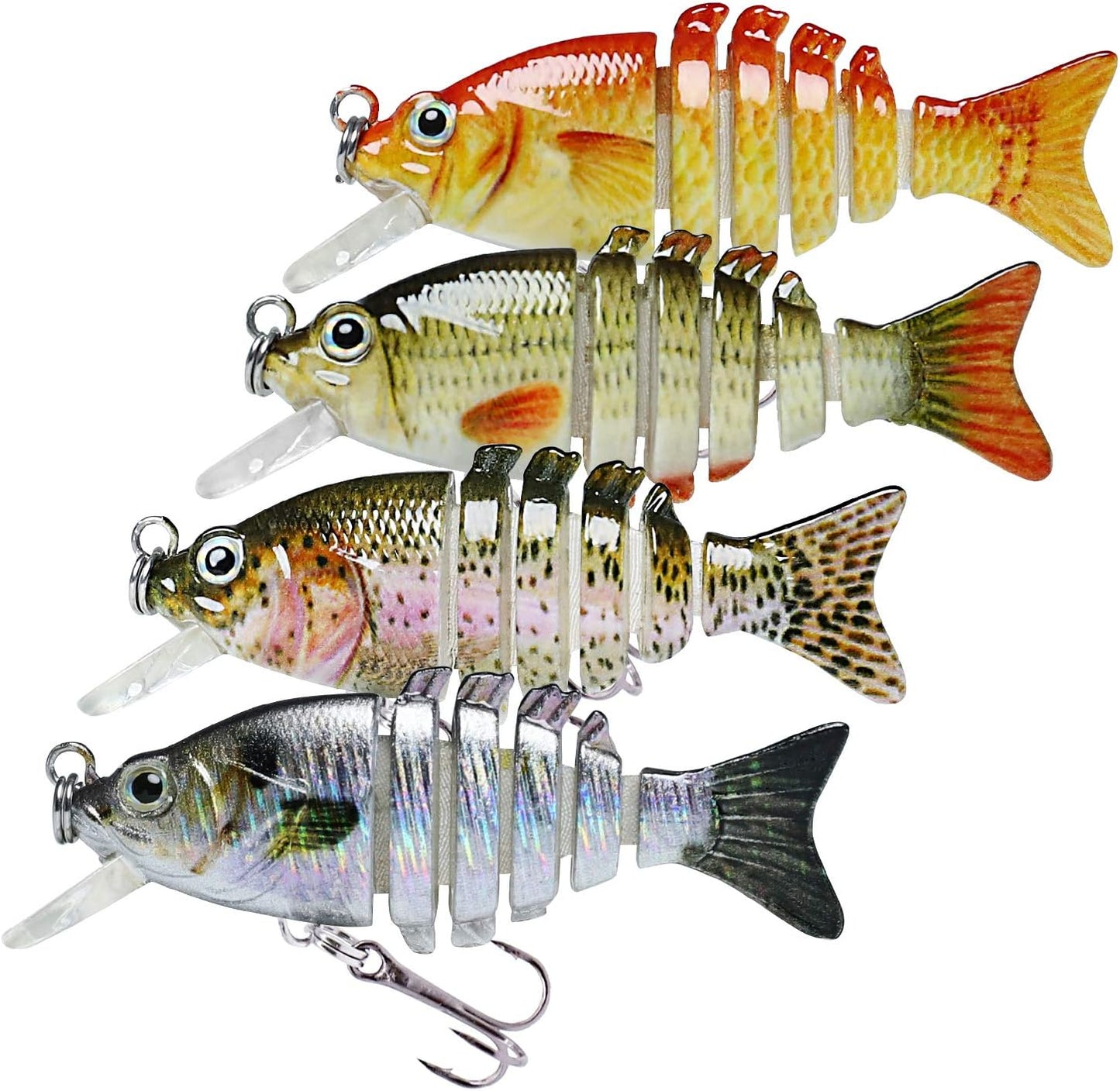 TRUSCEND Fishing Lures - Easy Catch Swimmax with BKK Hooks | Lifelike Wiggling Action for Bass, Trout & Walleye