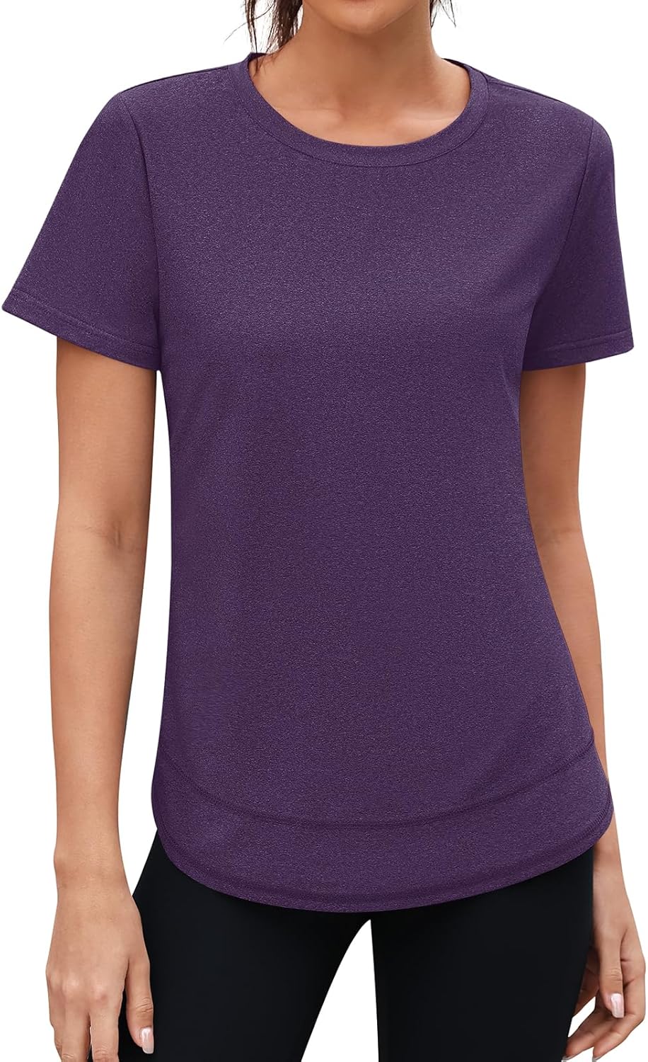 Skiennix Women's Workout Tops - Short Sleeve Crewneck Yoga & Running Shirts | Quick Dry, S-3XL