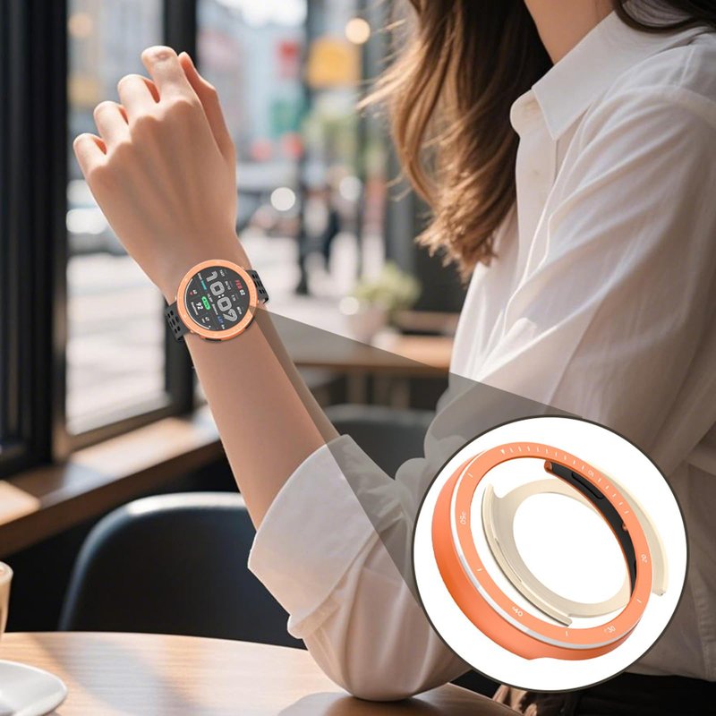 2 in 1 HXFRTYU Metal Case for Amazfit Active 2 Smartwatch 44mm, Stainless Steel Bezel & TPU Back Cover, Rugged Shockproof Protective Bumper for Amazfit Active 2 (Rose Gold)