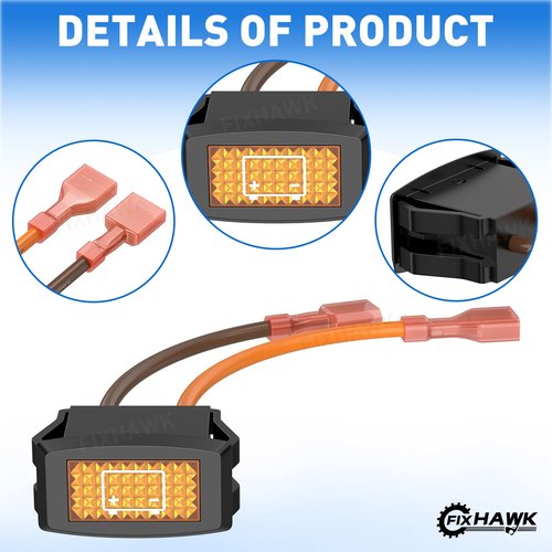 FIXHAWK 48-Volt Battery Warning Light with CDM Reading Capability for Club Car Precedent 2004-2014 Electric Golf Cart,Replace OEM 102508701