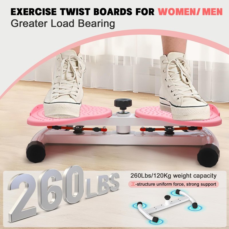 Liznkjious Waist Twister Machine Exercise,Waist Twisting Machine - 260 lbs Ab Twist Board with Adjustable Resistance Bands, Twist Exercise Machine for Core Workout & Waist Slim, Home Gym Equipment for Women & Men
