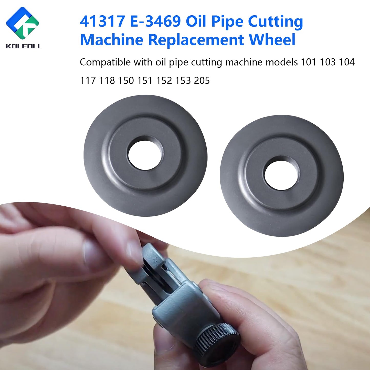 KOLEOLL 41317 E-3469 Tubing Cutter Replacement Wheel Compatible with RIDGID Tubing Cutter Models 101 103 104 117 118 150 151 152 153 205 Copper Pipe Cutter (2 Pack)