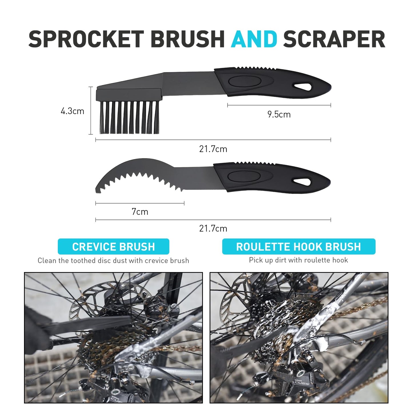 YIMAX Bike Cleaner, 500ML - Fast-Action, Biodegradable Bicycle Cleaning Spray 120ml Chain Lube Brushes And Sponge 8 In 1 Bicycle Cleaning Kit Safe on All Surfaces and Suitable for All Types of Bike.