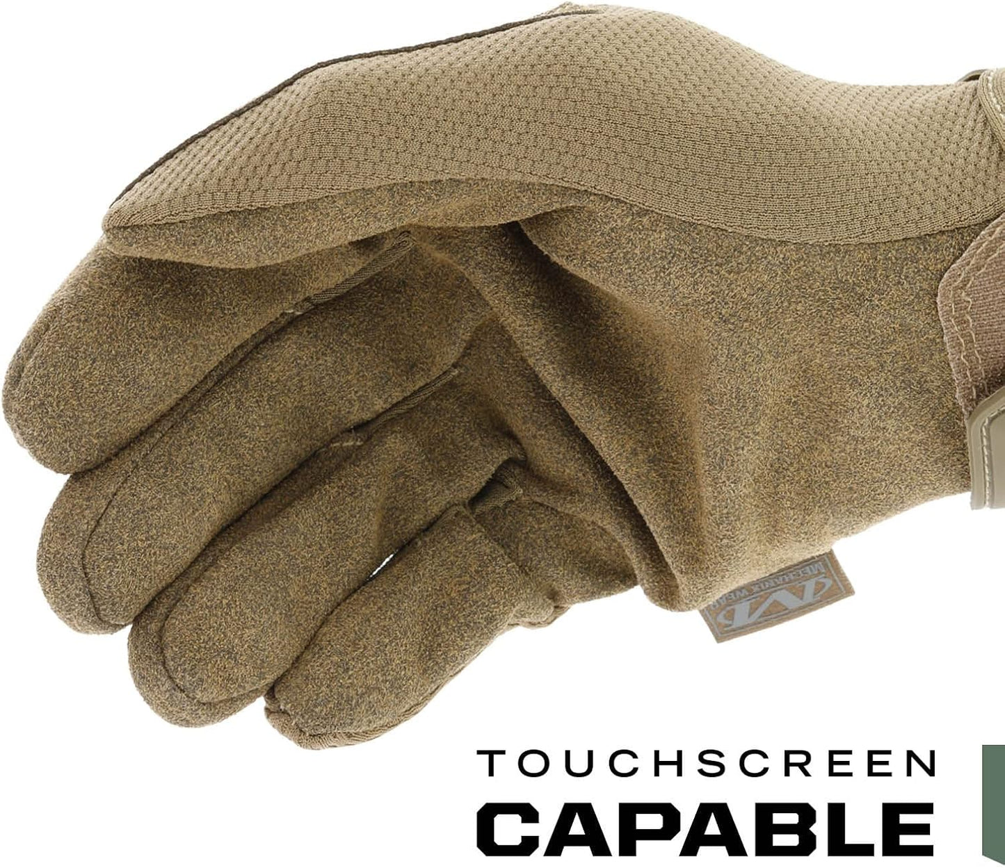 Mechanix Wear Original Coyote Tactical Work Gloves - Durable Touchscreen Safety Gloves for Men (Large, Coyote Brown)