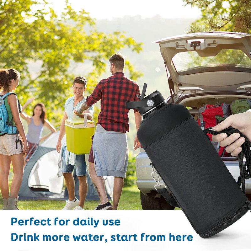 BUZIO Water Bottle Holder Carrying Pouch for 87 oz Bottles - Carry, Protect and Insulate Your Flask with This Military Grade Carrier an Adjustable Padded Shoulder Strap