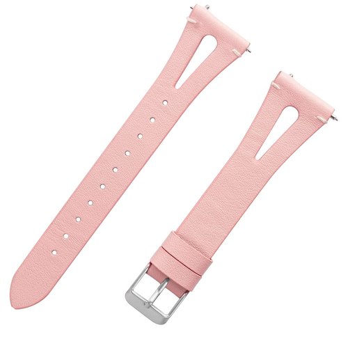 ID208 Plus Smart Watch Band, Lamshaw Slim Vintage Leather Strap Replacement Compatible for Quican ID208 Plus 1.8 Inches, aeac ID208 Plus, WMK ID208 Plus 1.8 Inches Smart Watch, Fitpolo ID208 Plus 1.8'' Smart Watch (Pink)