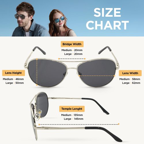 J+S Premium Military Style Classic Aviator Sunglasses, Polarized, 100% UV protection for Boys Girls (Small Frame - Gold Frame/Brown Lens)