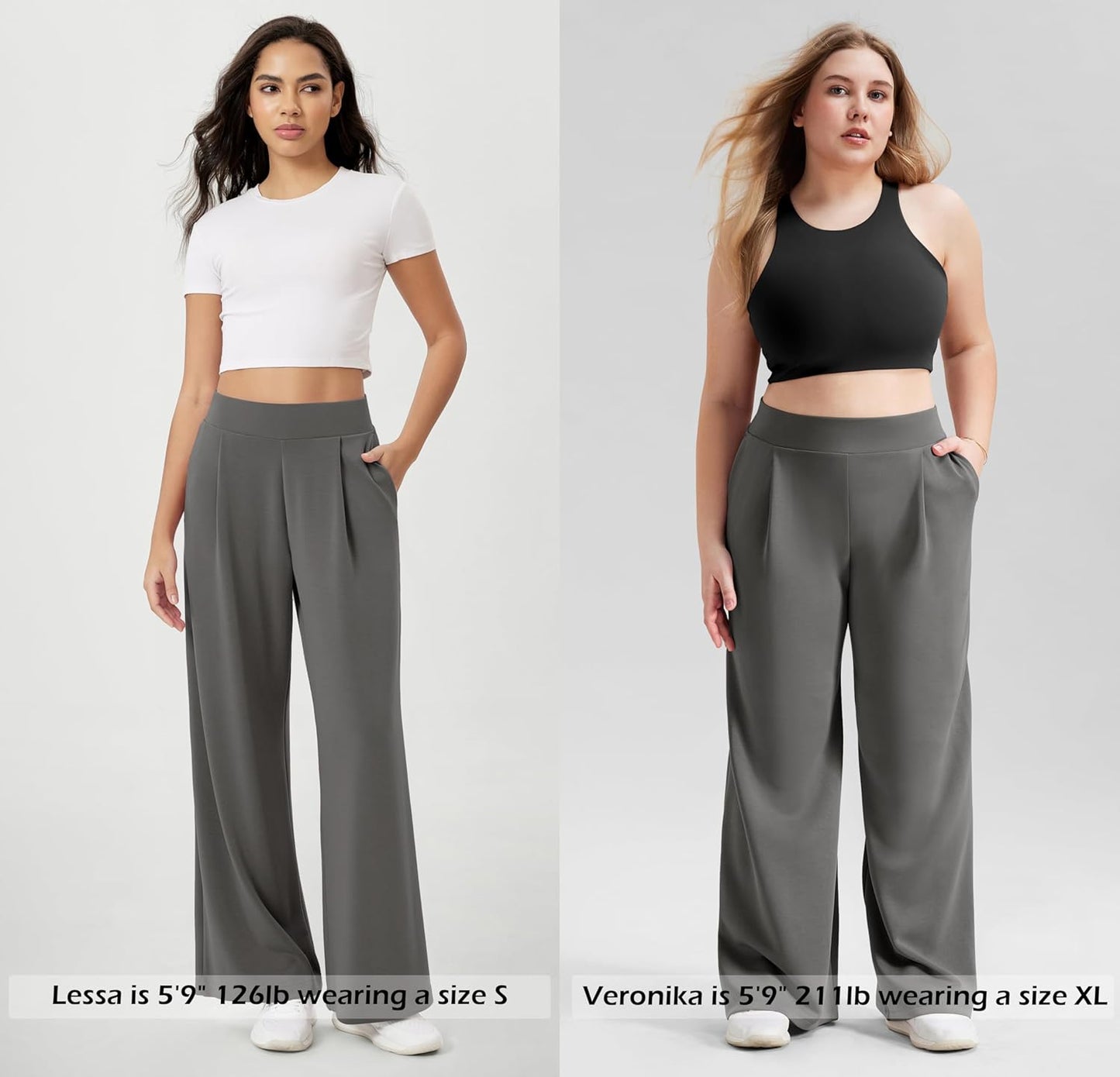 ODODOS Modal Soft Wide Leg Pants - High Waist Casual Relaxed Fit with Pockets | Available in 27/29/31 Inseam