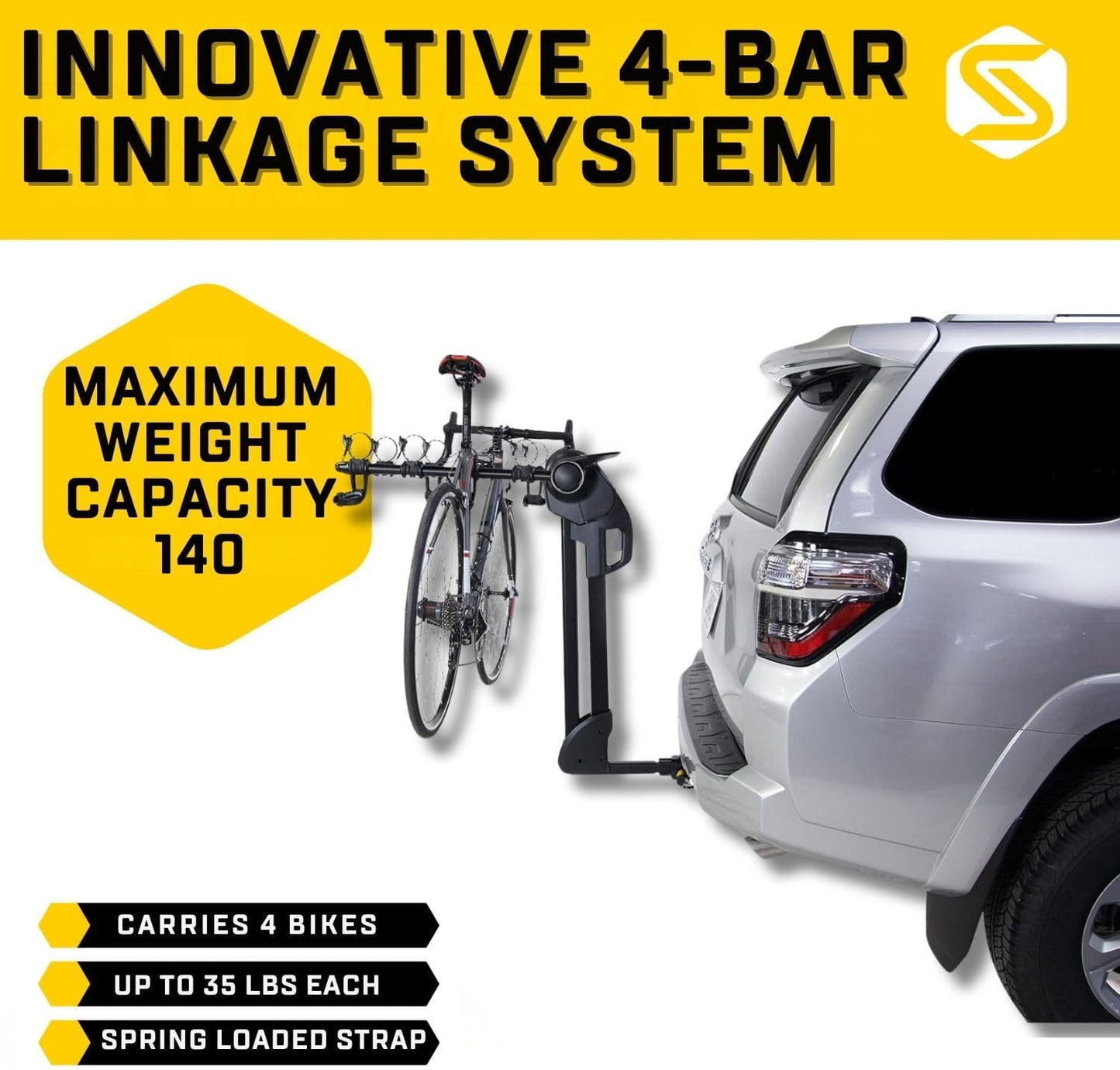 Saris Glide EX Bike Rack - Easy Hitch Installation | Fits 2 Bikes, Adjustable Design