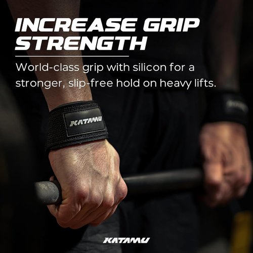 Katamu Weightlifting Straps - Premium Support for Men & Women | Enhance Squat & Powerlifting Performance