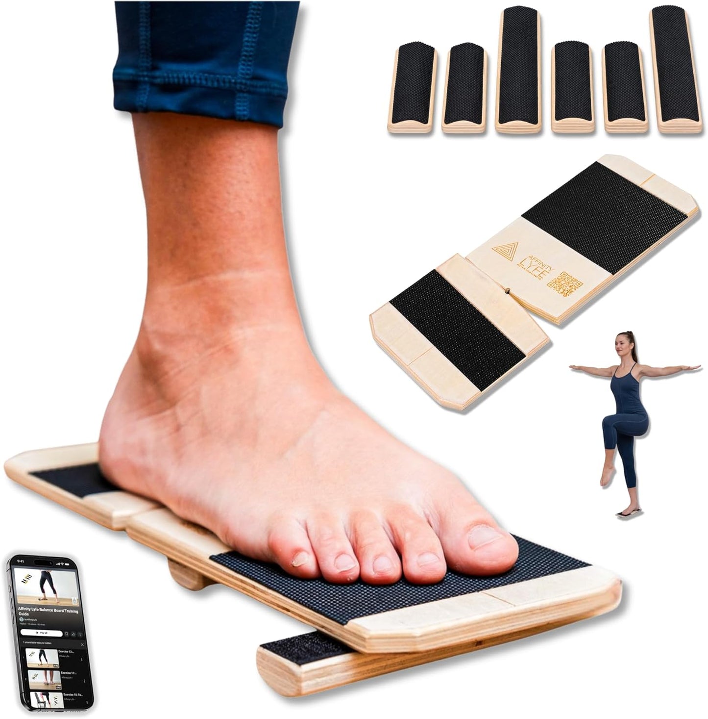 Skiennix Ankle Strengthener - Balance Trainer for Physical Therapy | 2 Difficulty Levels, Mobility Board for Injury Recovery