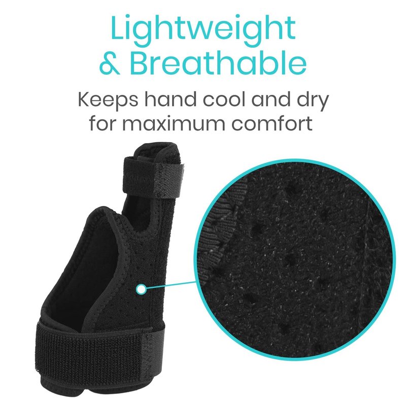 Vive Thumb Brace & Wrist Brace - Carpal Tunnel Wrist Brace for Men and Women, Thumb Spica Splint Fits Right & Left Hand, Arthritis Pain Relief, De Quervains Tenosynovitis, Tendonitis, Neoprene (Black)