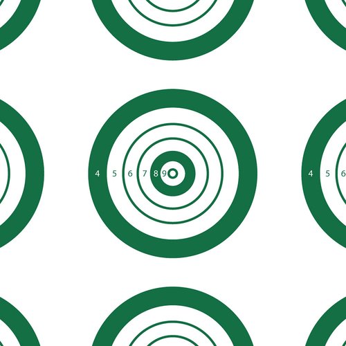 Allen Company EZ Aim IBS Rimfire Paper Shooting Targets, 25-Targets Per Sheet, 14" W x 17" H, 25-Pack, Green/White