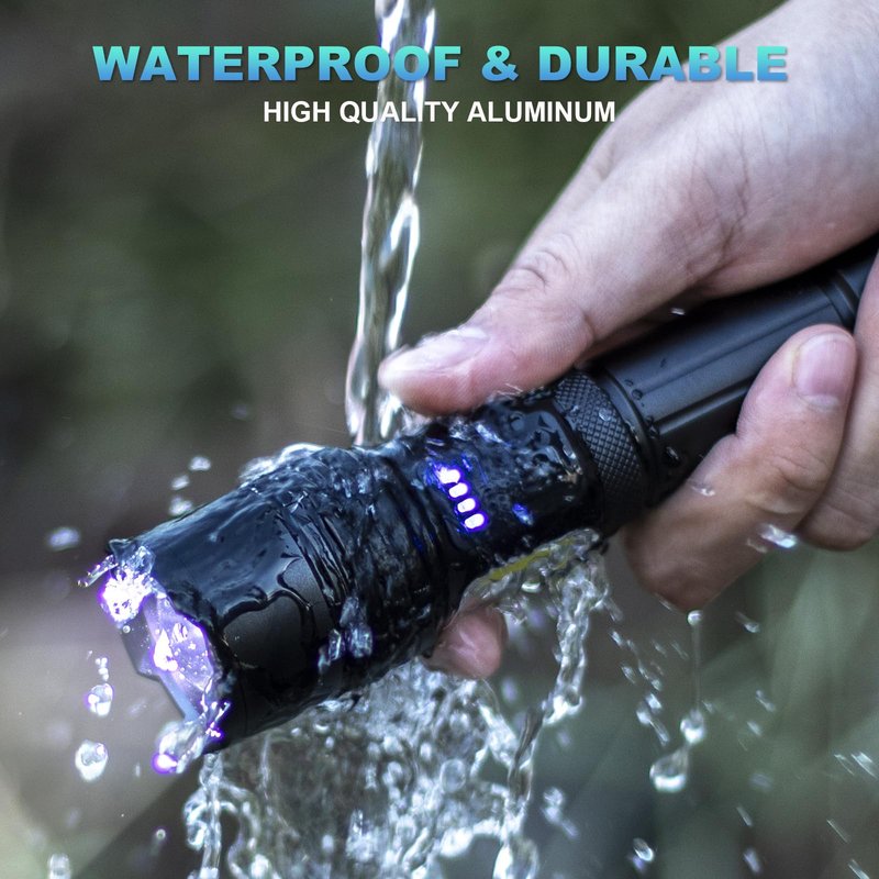 SKNSL Rechargeable LED Flashlights High Lumen,99,000 Lumens Super Bright Flashlight,Powerful Flash Light 5 Modes for Outdoor Emergency Hiking Camping