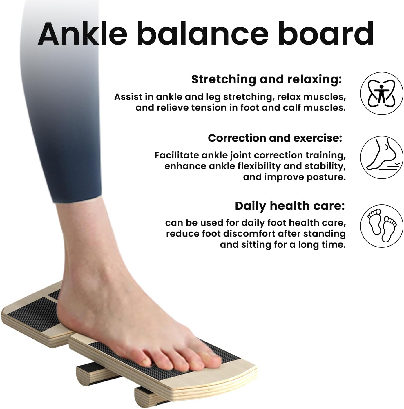 Skiennix Ankle Balance Board - Foot Strengthener for Sprained Ankle Recovery | Stability Exercises & Posture Correction