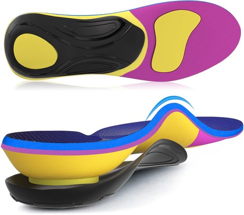 Geno Orthotics Arch Support Insoles - Heavy Duty Inserts for Plantar Fasciitis Relief | Fits Work Boots & Sneakers (Women’s 8-9 / Men’s 6-7)