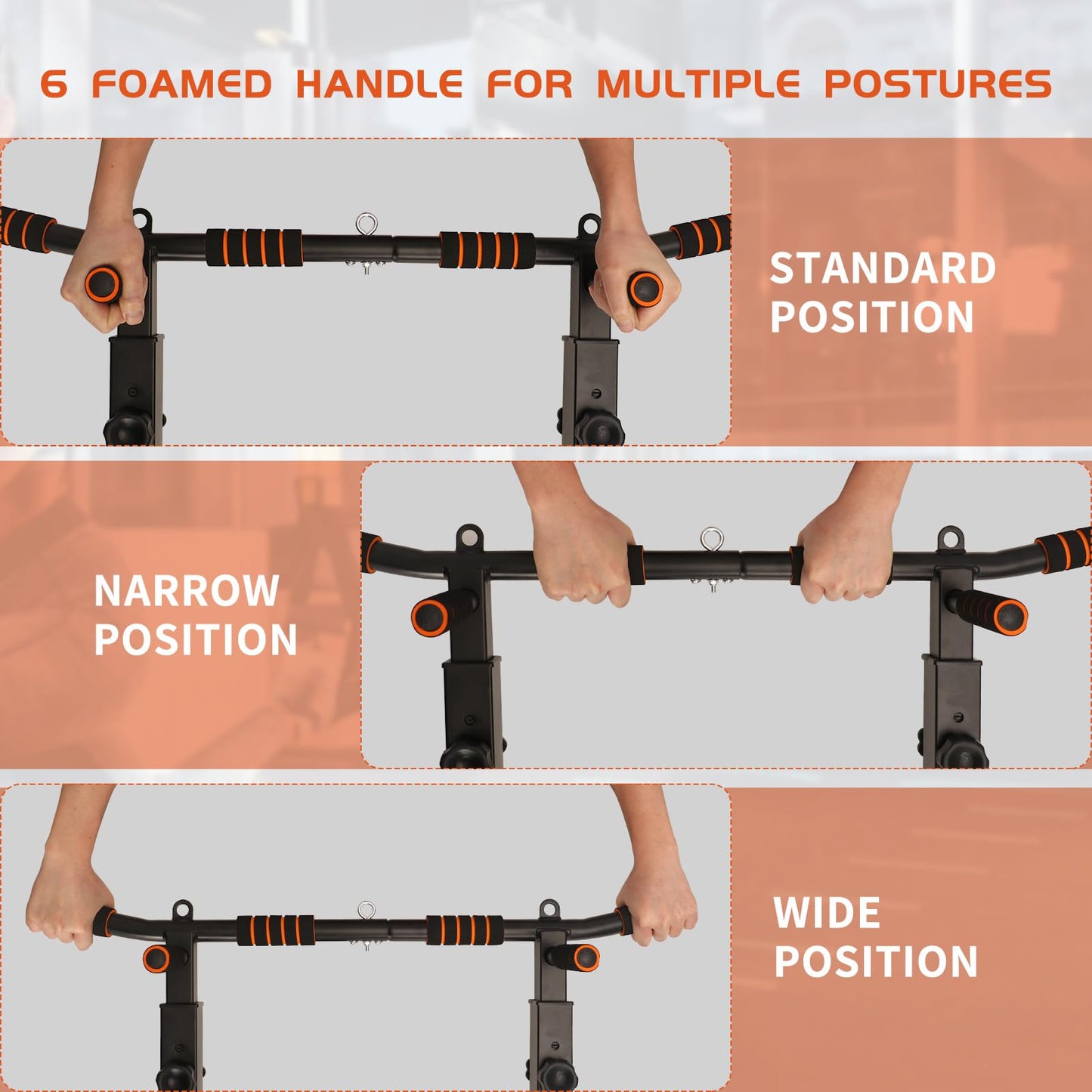 Pull Up Bar Wall Mounted: Wall Adjustable Joist Mount Pull Up Bar & Chin Up Bar for Home Gym Workout Strength Training Equipment