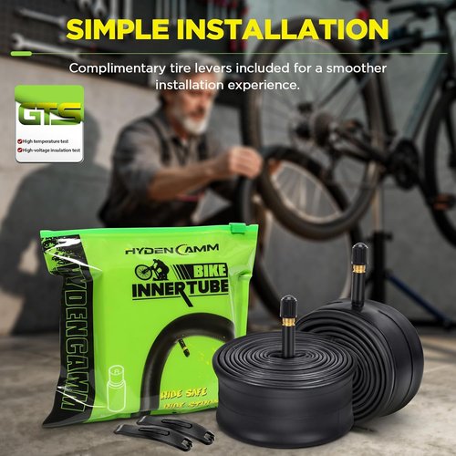 Bike Tube 2-Pack by [Brand Name] - 20/26 x 1.75/2.125 with 35mm Schrader Valve & 2 Levers | Durable Butyl Inner Tubes for MTB, Cruisers, Road Bikes