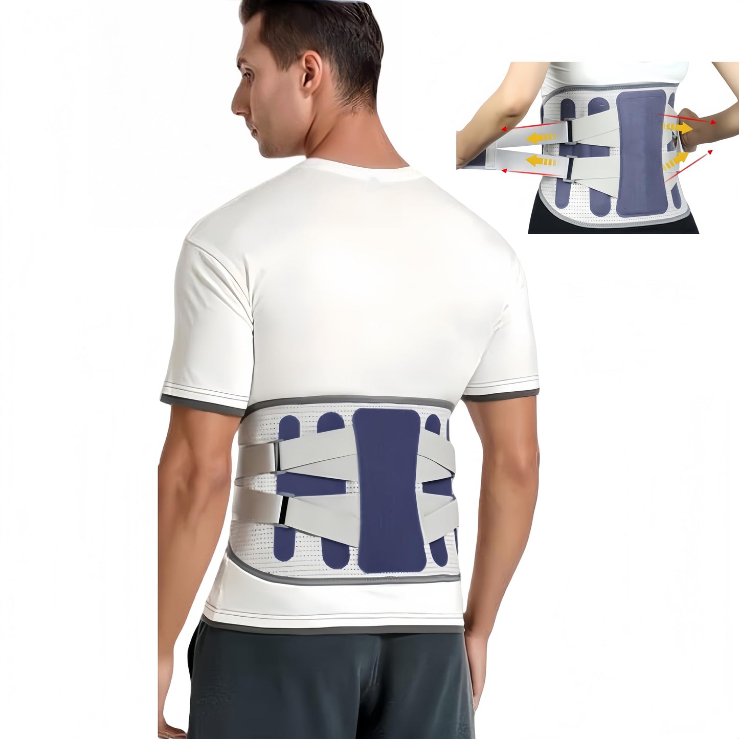 Aylashine Back Brace Lower Back Pain Relief, Lumbar Support Belt with Breathable Pad, Adjustable Back Support Brace for Women & Men - Scoliosis, Sciatica & Herniated Disc Relief L