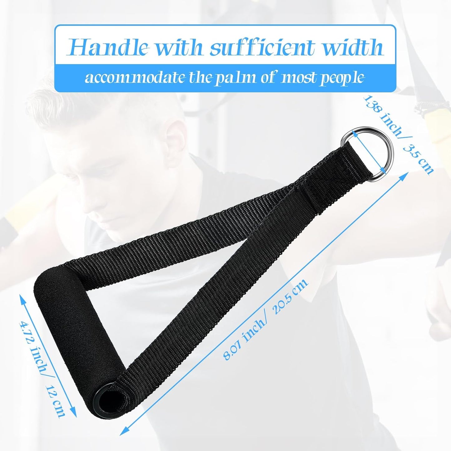 Sumind Gym Exercise Handles - 16 Pcs Heavy Duty Cable Machine Attachments for Home Gym Equipment