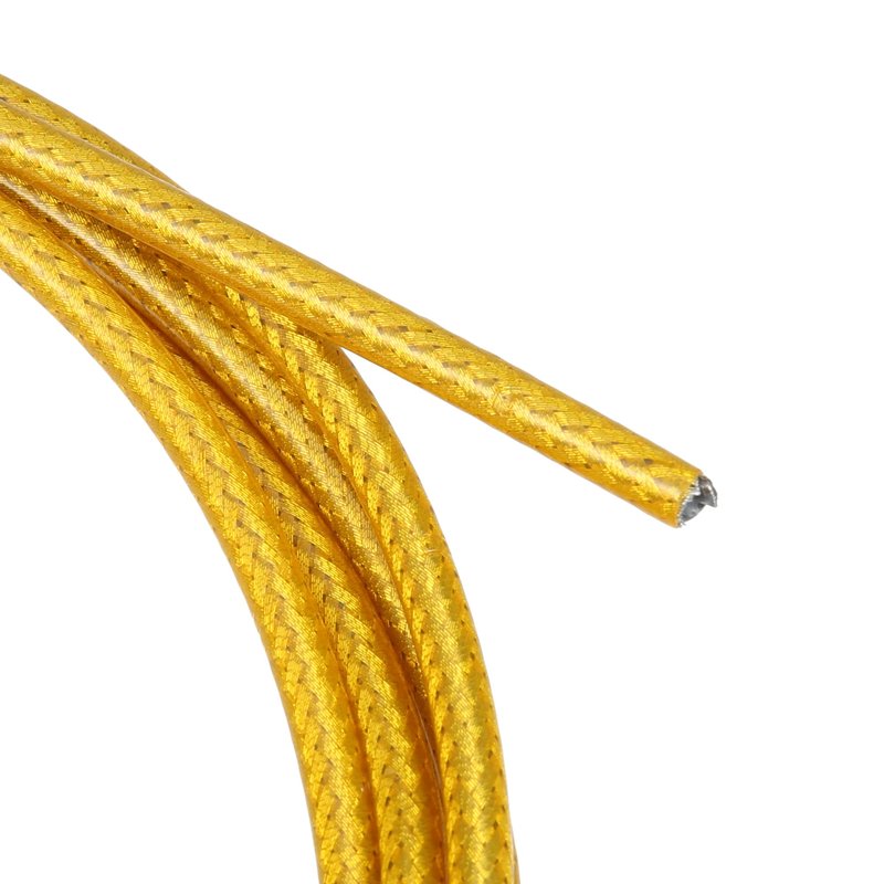 X AUTOHAUX Bicycle Shifter Cable Bike Brake Shifter Cable Brake Line Tube Cycling Accessories Gold Tone