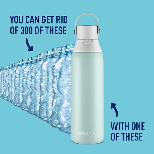 Brita Stainless Steel Water Bottle - Premium BPA-Free Insulated Design | 20 oz, Reusable & Eco-Friendly