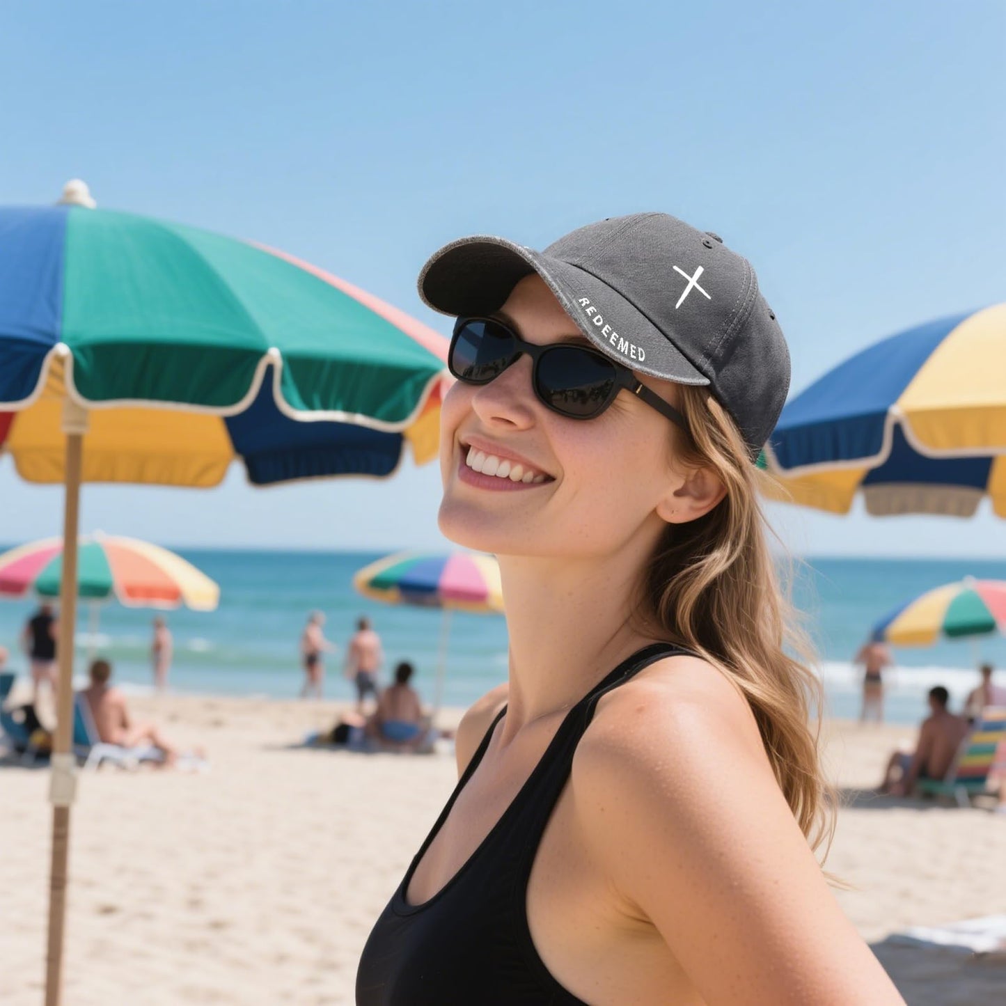 Christian Hat for Men & Women, Embroidered Cross Jesus Hat, Christians Baseball Cap Religious Faith Gifts Black