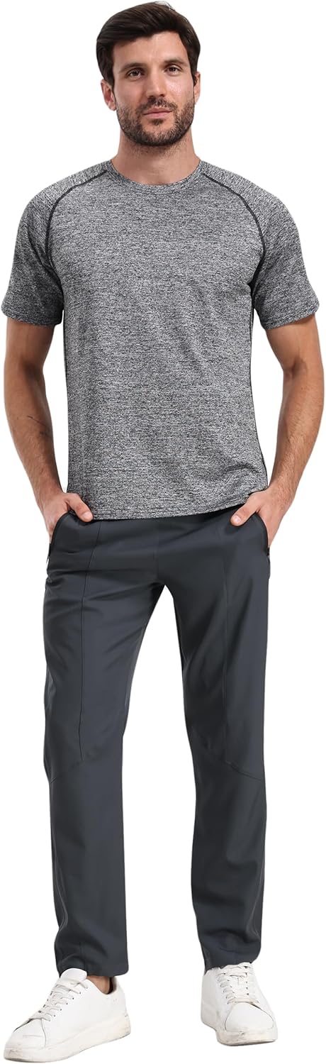 RPOVIG Men's Athletic Workout T-Shirts - 5 Pack Hipster Running Shirts | Comfortable Fit