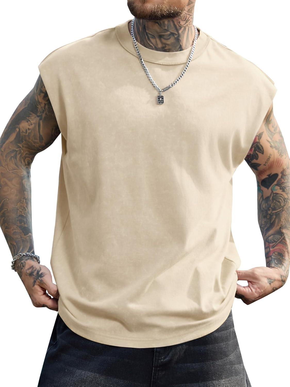 PLEPAN Men's Muscle Tank Tops - Sleeveless Workout Tee for Gym | Stylish and Comfortable Fit