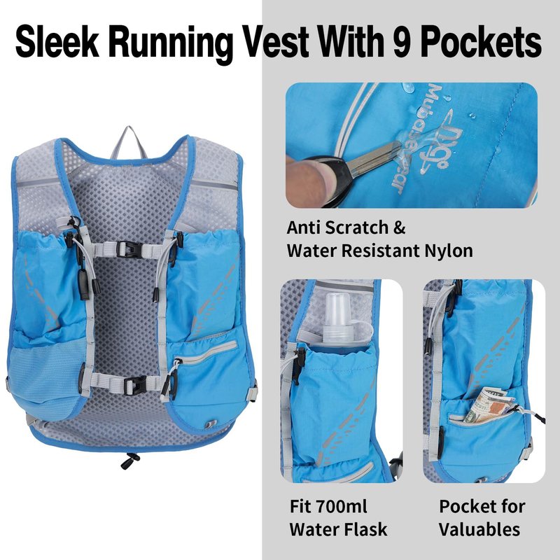 Lightweight Running Vest for Women and Men Hydration Backpack Pack with 1.5L Water Bladder Bag Running Gear Accessories for Hiking Trail Cycling Marathon (Hot Pink)
