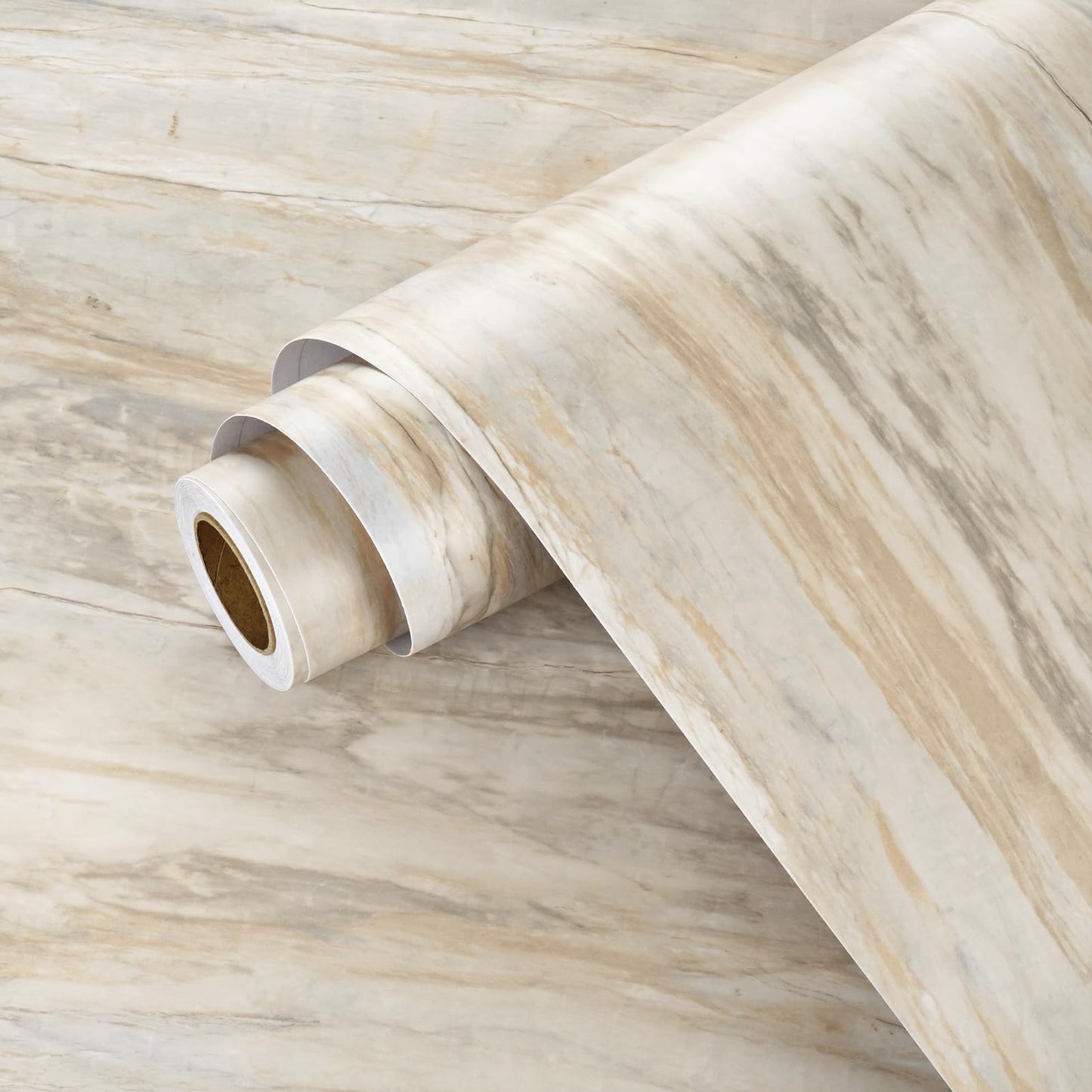 Wallercity Light Wood Oak Contact Paper for Counter Tops Beige Wood Grain Self Adhesive Wallpaper for Bathroom Peel and Stick Countertops Vinyl Wrap Kitchen Wall Paper for Cabinets Table 15.8''x78.7''