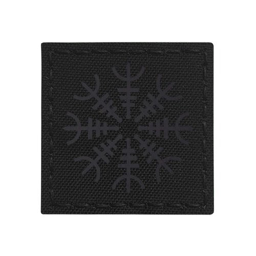 IR 2x2 Blackout Aegishjalmur Helm of Awe Viking Norse Heathen Aegishjalmr IFF Tactical Morale Hook Patch