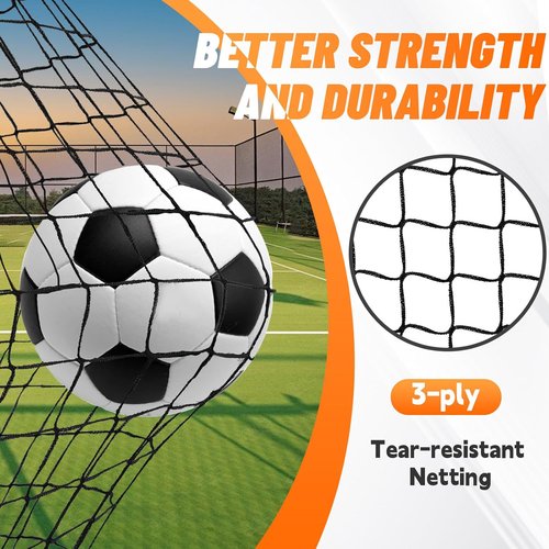 Bearwill Soccer Goal - Portable 4x3ft Kids Soccer Net Set with Training Equipment & Accessories