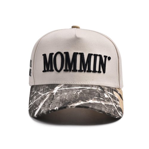 IRXVESA Mommin Trucker Hat for Women and Men, Embroidered Mom Baseball Cap, Adjustable Canvas Snapback Camo