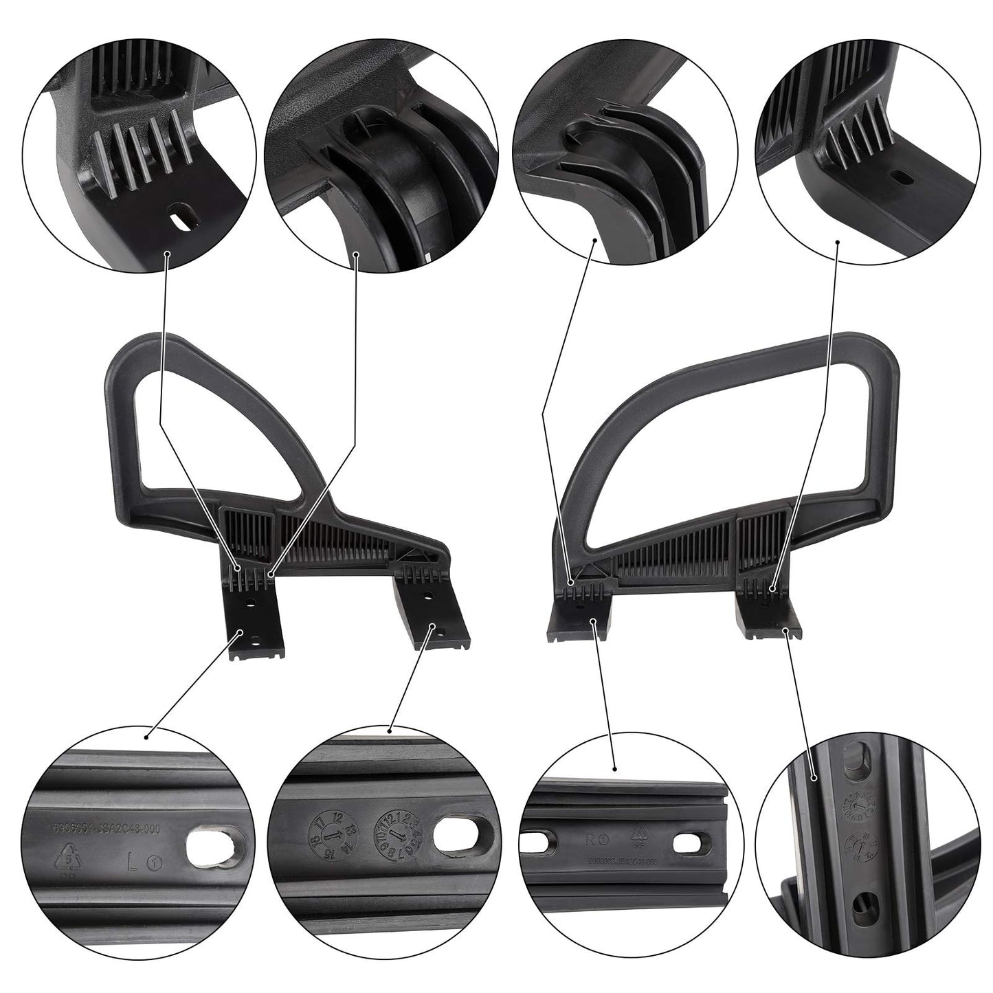 10L0L Golf Cart Arm Rest Hip Restraint for EZGO RXV 2008-up Gas & Electric Driver and Passenger Side (1 Pair Left + Right), OEM# 607532 607653