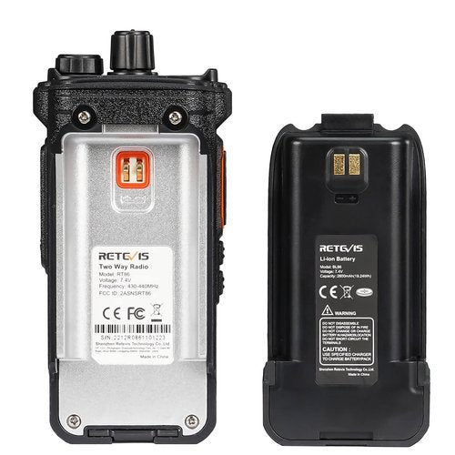 Retevis RT86 Walkie Talkie Battery,Original 7.4V 2600mAh Li-ion Battery,Replacement Rechargable Retevis RT86 Two Way Radio Batteris(1 Pack)