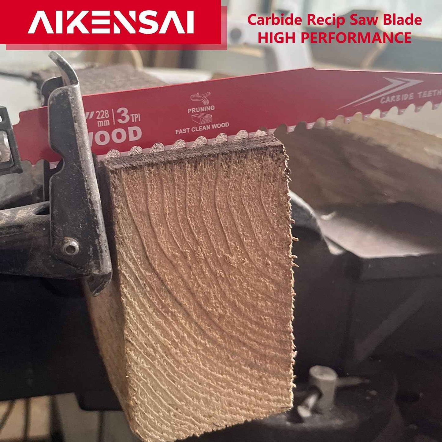 AIKENSAI 3-Pack 9 Inch 3TPI Carbide Pruning Saw Blades Carbide Reciprocating Saw Blades for Wood Trees Compatible with Sawzall Milwaukee Dewalt Ryobi etc