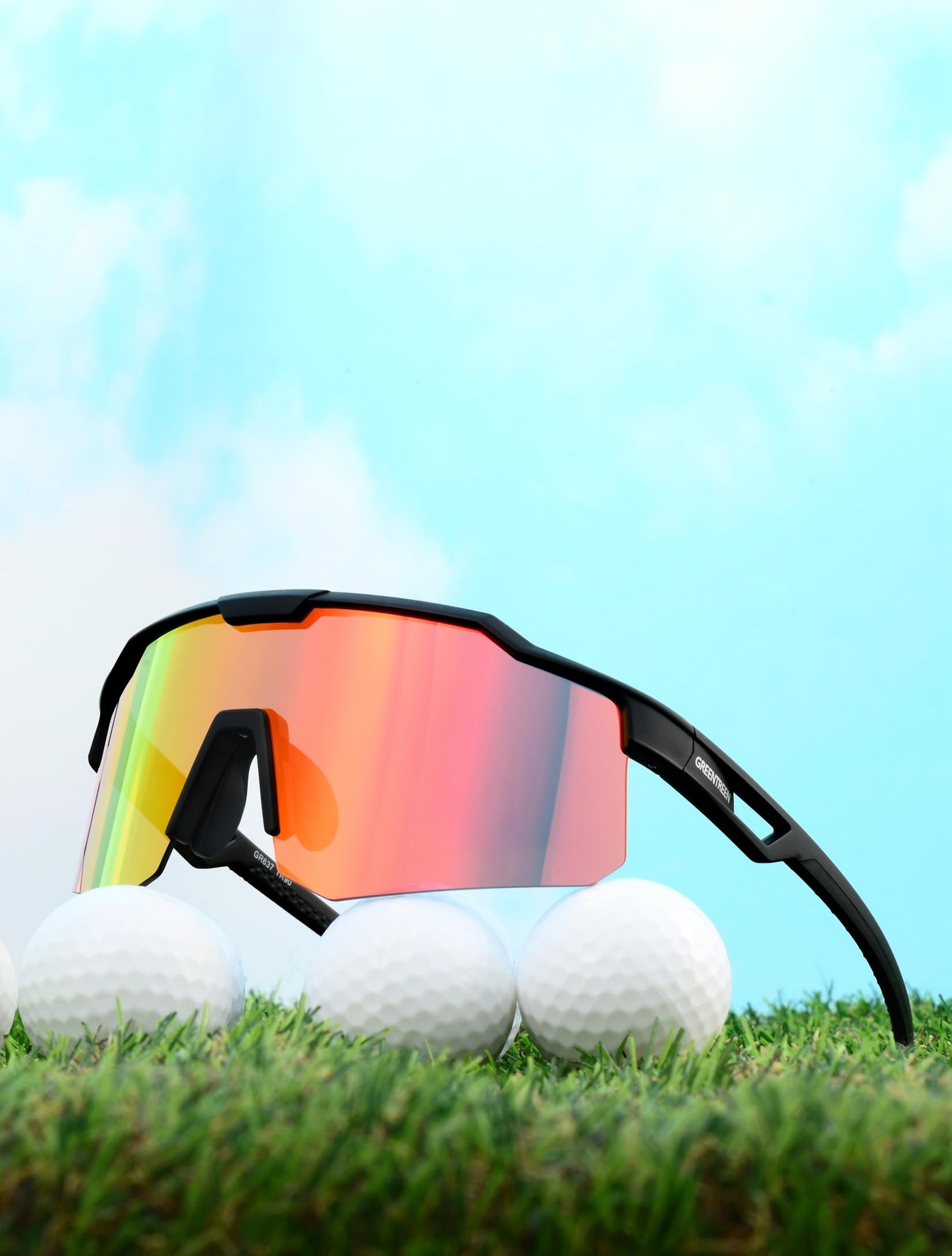 GREENTREEN Sports Sunglasses for Men Women: Lightweight Frame Blocks Harmful UVA and UVB rays lenses -Ideal for outdoor running te pickleball Tennis and golf