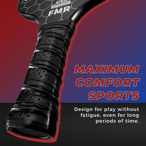 Feel my rhythm Pickleball Paddles Set of 2 with 4 Balls - USAPA Approved Fiberglass Surface, Lightweight, Non-Slip Grip - Premium Paddle Set for All Skill Levels Indoor & Outdoor (Black)